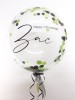 Personalised confetti balloon in a box, green and black