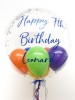 Personalised confetti balloon in a box, multicolour