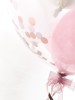 Personalised confetti balloon in a box, pink and white glitz