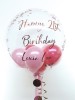 Personalised confetti balloon in a box, pink glitz