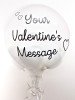 Personalised Valentines balloon, white