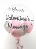 Personalised Valentines balloon, pink and silver