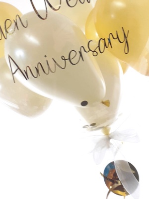 Personalised anniversary balloon, choose your colours