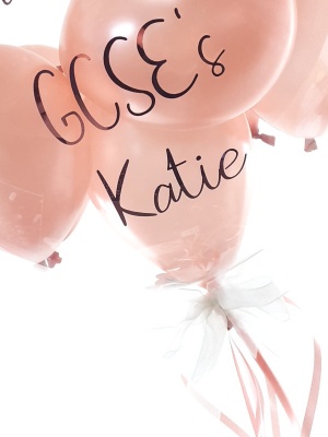 Personalised Congratulations balloon in rose gold