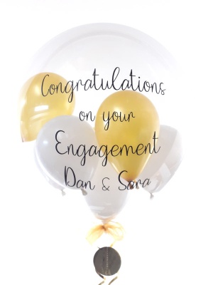 Personalised engagement balloon in a box