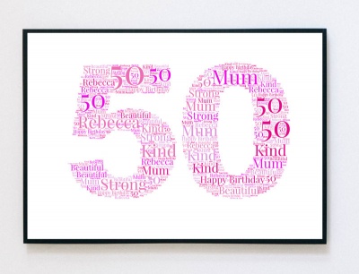50th Birthday Personalised Print