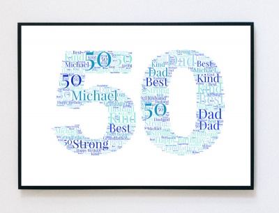 50th Birthday Personalised Print