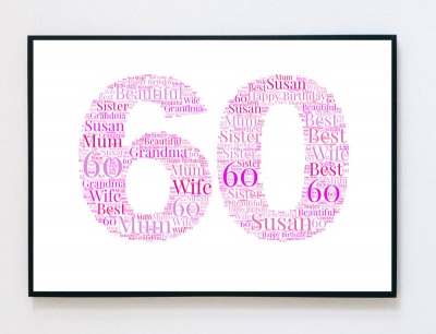60th Birthday Personalised Print