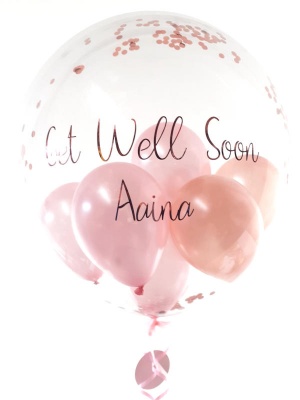 Personalised get well soon balloon in a box
