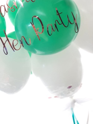 Design your own hen party balloon, choose colours