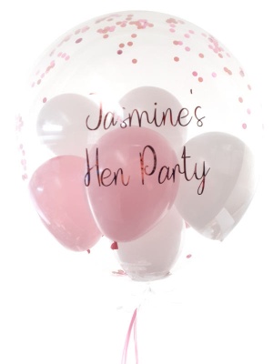 Design your own hen party balloon, choose your text
