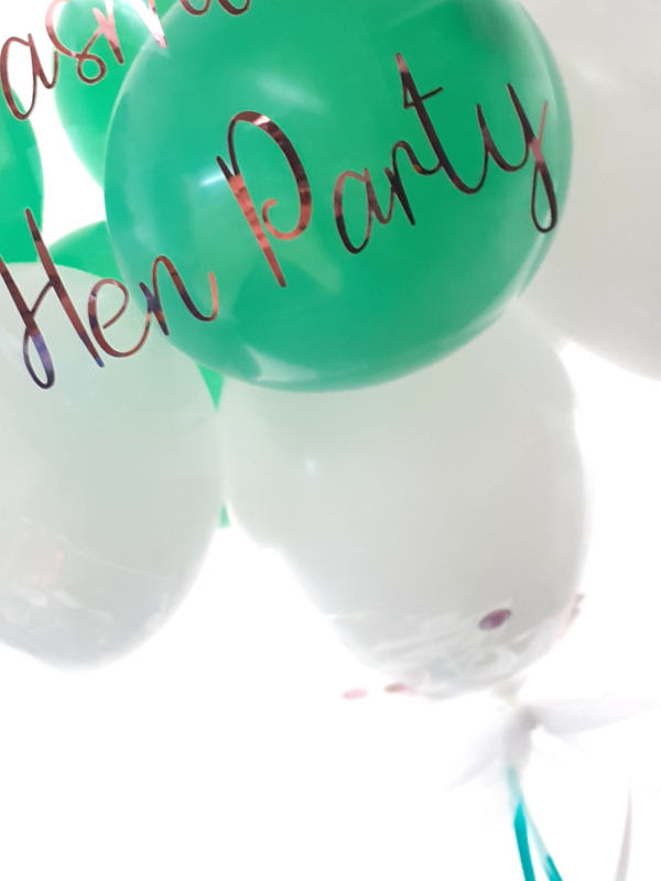 Design your own hen party balloon, choose colours