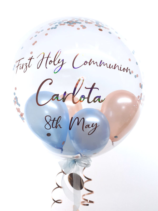 Personalised Holy Communion, Christening balloon in a box Balloons by