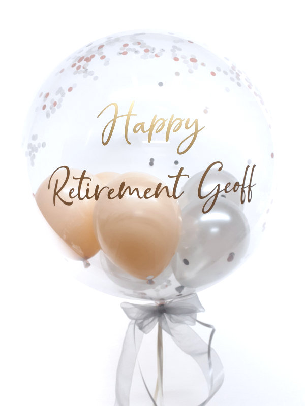 Personalised retirement balloon in a box Balloons by Celebrations