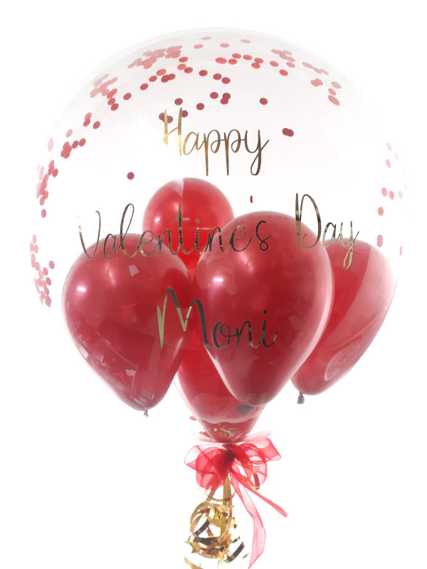 Personalised Valentines balloon in red