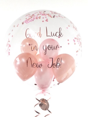 Personalised New Job, Well Done, Good Luck balloon in a box
