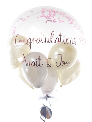 Personalised wedding balloon, congratulations